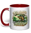 Чашка с цветной ручкой Carp hunter legend Красный фото