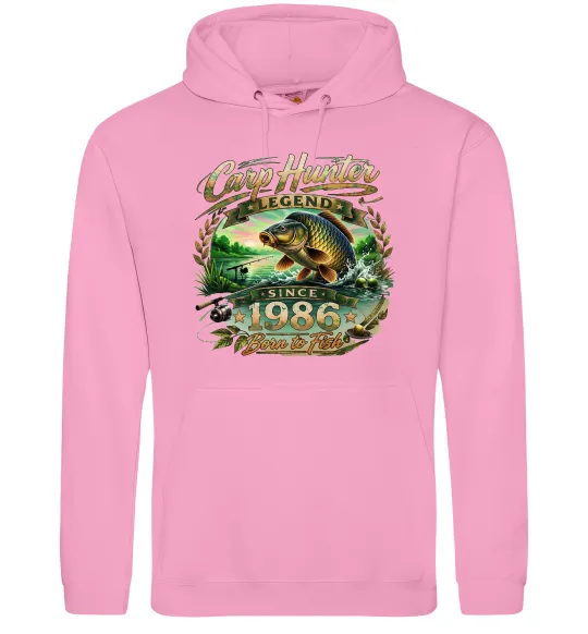 Чоловіча толстовка (худі) Carp hunter legend Рожевий фото