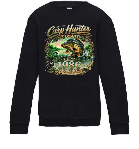 Дитячий світшот Carp hunter legend Чорний фото