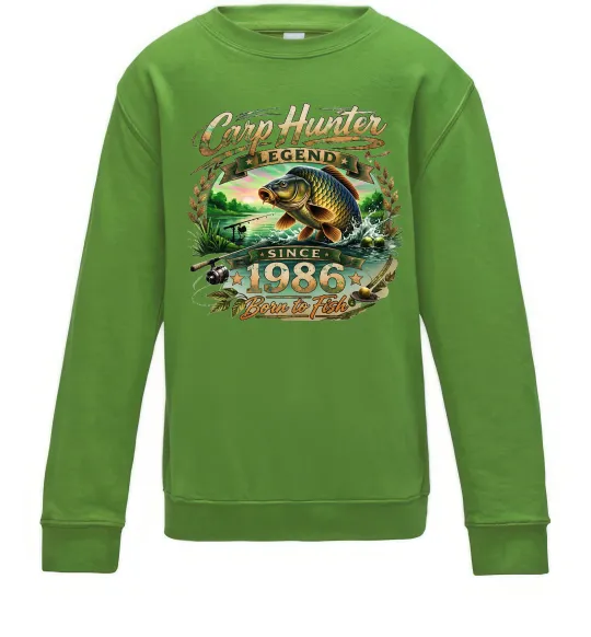 Дитячий світшот Carp hunter legend Лаймовий фото