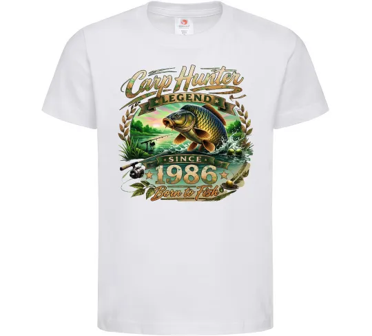 Детская футболка Carp hunter legend Белый фото