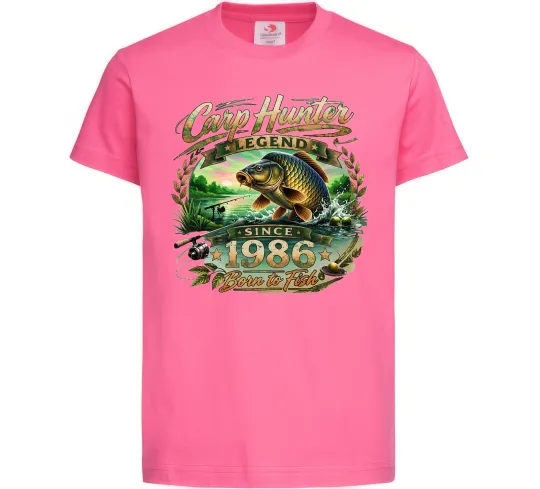 Детская футболка Carp hunter legend Ярко-розовый фото
