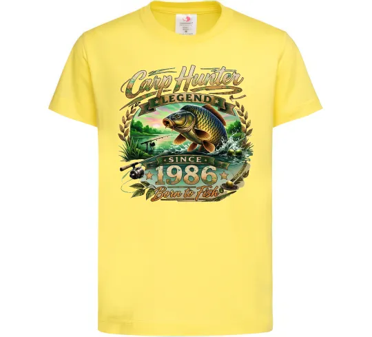 Детская футболка Carp hunter legend Лимонный фото