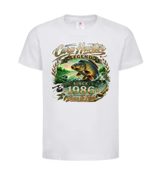 Дитяча футболка Carp hunter legend Білий фото