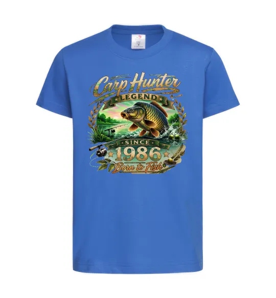 Дитяча футболка Carp hunter legend Яскраво-синій фото