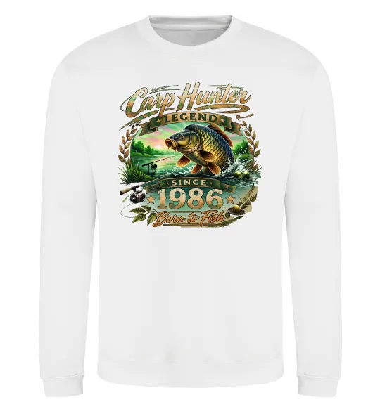 Світшот Carp hunter legend Білий фото
