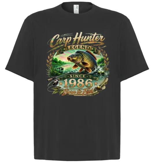 Футболка Оверсайз Carp hunter legend Чорний фото