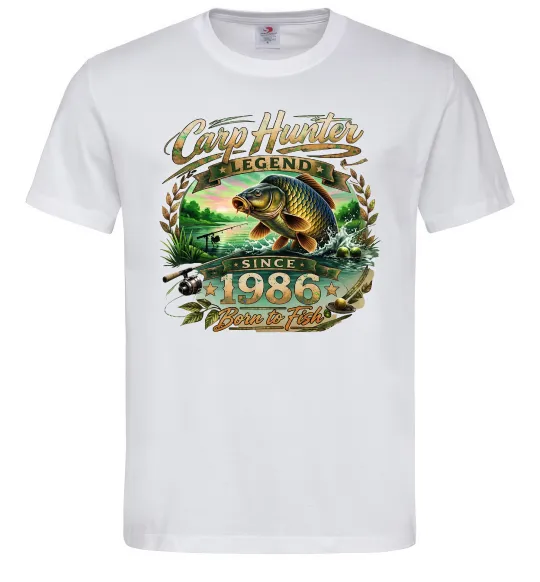Чоловіча футболка Carp hunter legend Білий фото