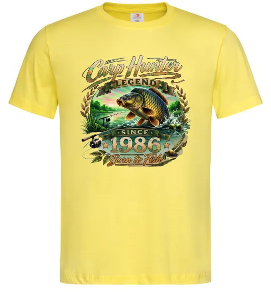 Чоловіча футболка Carp hunter legend Лимонний фото