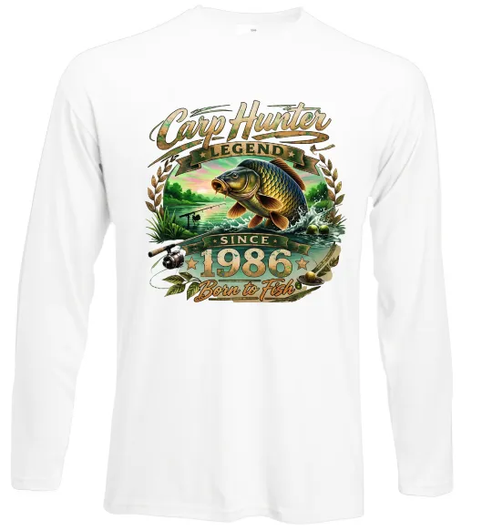 Лонгслів Carp hunter legend Білий фото