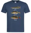 Чоловіча футболка Щука судак та окунь Темно-синій фото