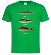 Чоловіча футболка Щука судак та окунь Зелений фото