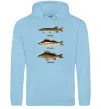 Мужская толстовка (худи) Щука судак та окунь Голубой фото