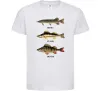 Детская футболка Щука судак та окунь Белый Детская футболка Щука судак та окунь Белый фото