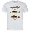 Чоловіча футболка Щука судак та окунь Білий фото