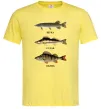 Чоловіча футболка Щука судак та окунь Лимонний фото
