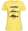 Женская футболка Щука судак та окунь Лимонный фото