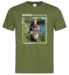Чоловіча футболка Трофейний улов з фото Оливковий фото