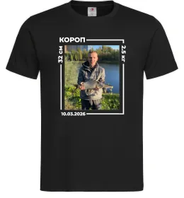 Чоловіча футболка Трофейний улов з фото Чорний фото