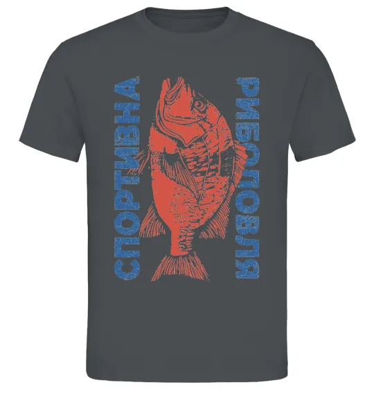 Чоловіча футболка Спортивна риболовля Графіт фото