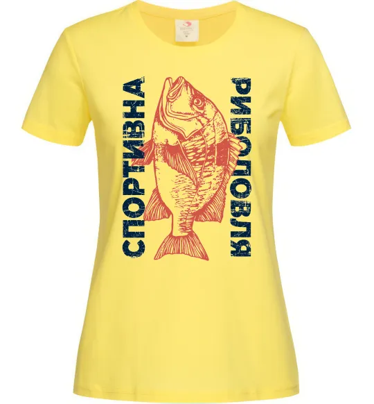 Жіноча футболка Спортивна риболовля Лимонний фото