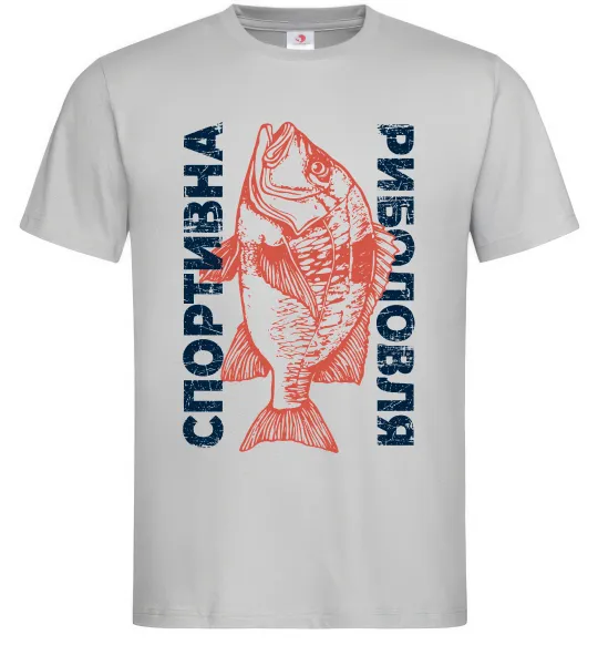 Чоловіча футболка Спортивна риболовля Сірий фото