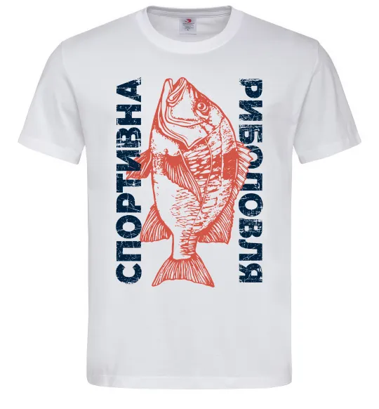 Чоловіча футболка Спортивна риболовля Білий фото