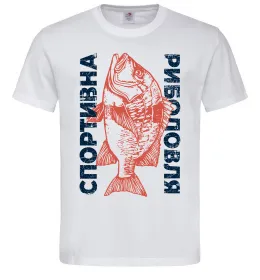 Чоловіча футболка Спортивна риболовля Білий фото