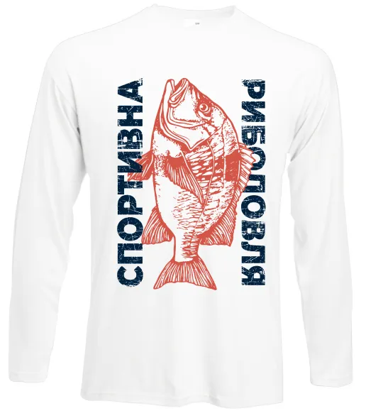 Лонгслив Спортивна риболовля Белый фото