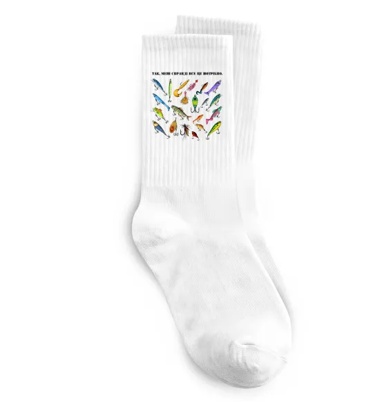 Носки Рибальські снасті Белый фото