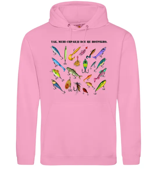 Жіноча толстовка (худі) Рибальські снасті Рожевий фото