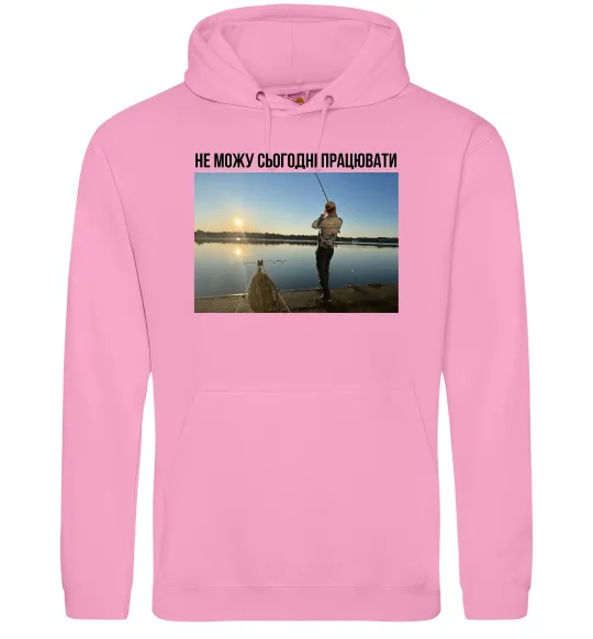 Жіноча толстовка (худі) Не можу сьогодні працювати з фото Рожевий фото