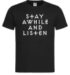 Мужская футболка Diablo Stay awhile and listen Черный фото