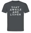 Мужская футболка Diablo Stay awhile and listen Графит фото