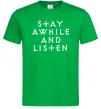 Мужская футболка Diablo Stay awhile and listen Зеленый фото