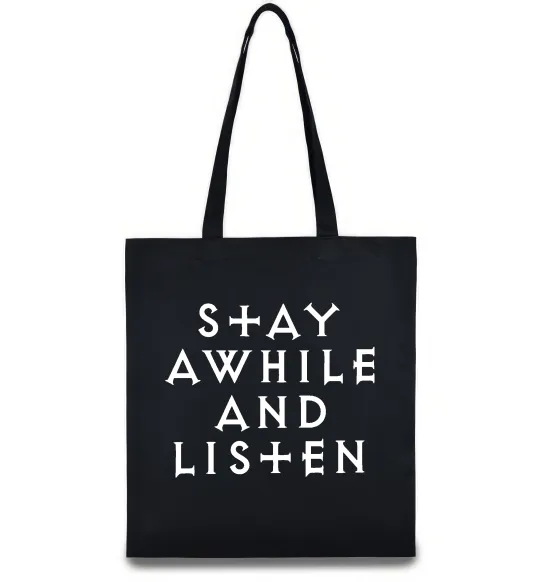 Эко-сумка Diablo Stay awhile and listen Черный фото