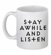 Чашка керамическая Diablo Stay awhile and listen Белый Чашка керамическая Diablo Stay awhile and listen Белый фото