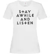 Женская футболка Diablo Stay awhile and listen Белый Женская футболка Diablo Stay awhile and listen Белый фото