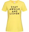 Женская футболка Diablo Stay awhile and listen Лимонный Женская футболка Diablo Stay awhile and listen Лимонный фото