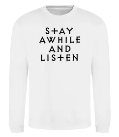 Свитшот Diablo Stay awhile and listen Белый фото