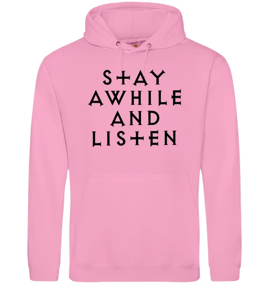 Женская толстовка (худи) Diablo Stay awhile and listen Розовый фото