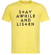 Мужская футболка Diablo Stay awhile and listen Лимонный фото