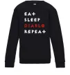 Дитячий світшот Eat sleep Diablo repeat Чорний фото