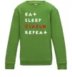 Дитячий світшот Eat sleep Diablo repeat Лаймовий фото
