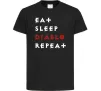 Дитяча футболка Eat sleep Diablo repeat Чорний Дитяча футболка Eat sleep Diablo repeat Чорний фото