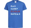 Дитяча футболка Eat sleep Diablo repeat Яскраво-синій Дитяча футболка Eat sleep Diablo repeat Яскраво-синій фото