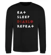 Світшот Eat sleep Diablo repeat Чорний Світшот Eat sleep Diablo repeat Чорний фото