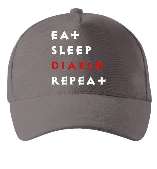 Кепка Eat sleep Diablo repeat Сірий фото