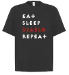 Футболка Оверсайз Eat sleep Diablo repeat Чорний фото
