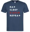 Чоловіча футболка Eat sleep Diablo repeat Темно-синій фото